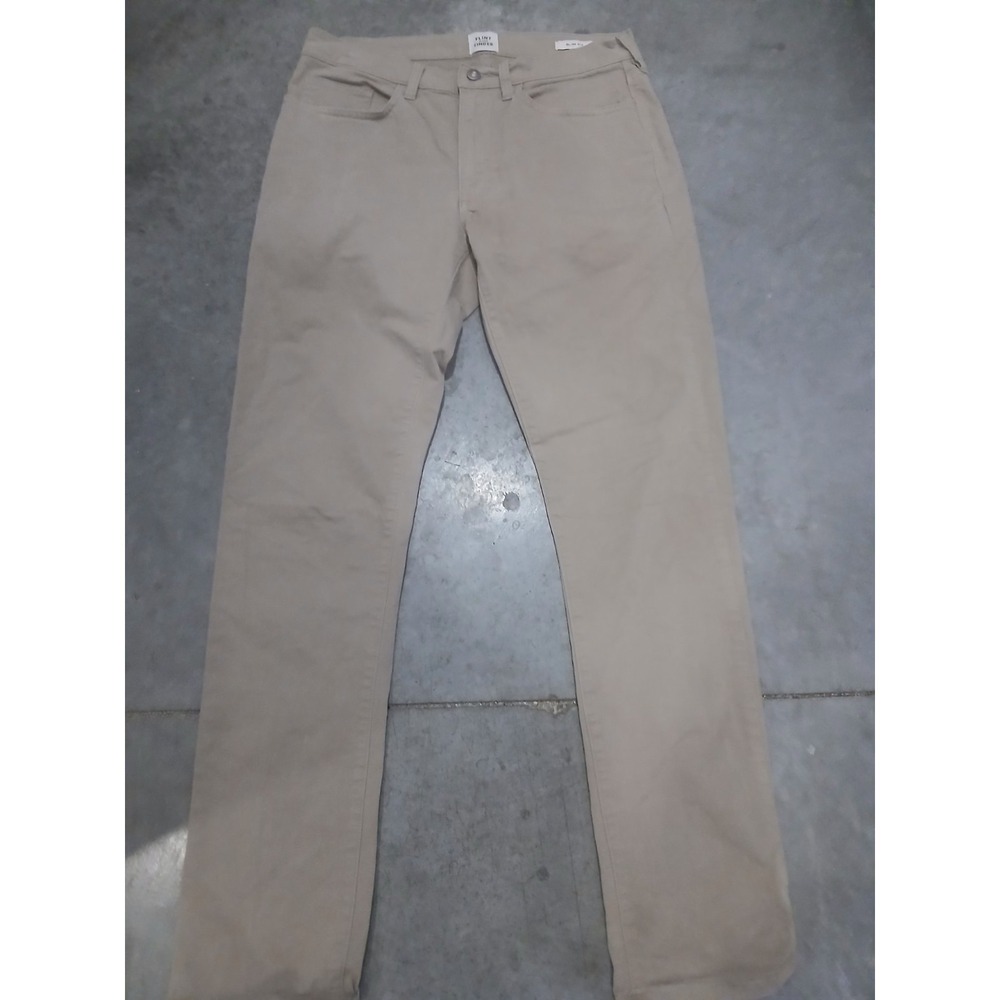 Huckberry Flint and Tinder Pants Mens 30X31 Beige Slim 5 Pocket  (Tag 31x32)